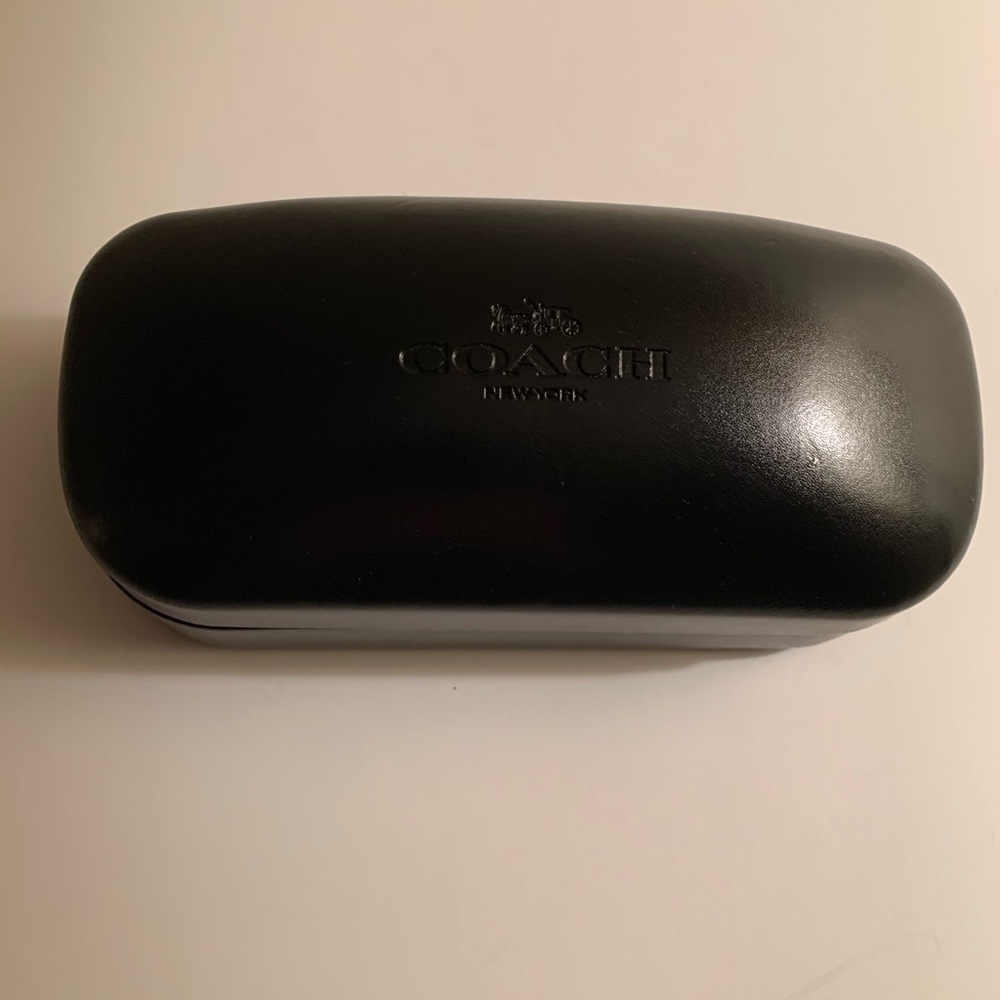 Coach Men’s Black Leather Glasses Case